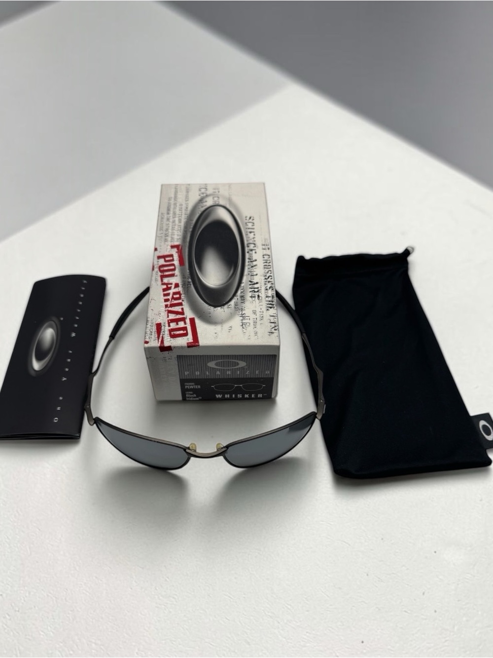 Vintage Oakley Whisker 1.0 Pewter Polarized FULL KIT Boxed